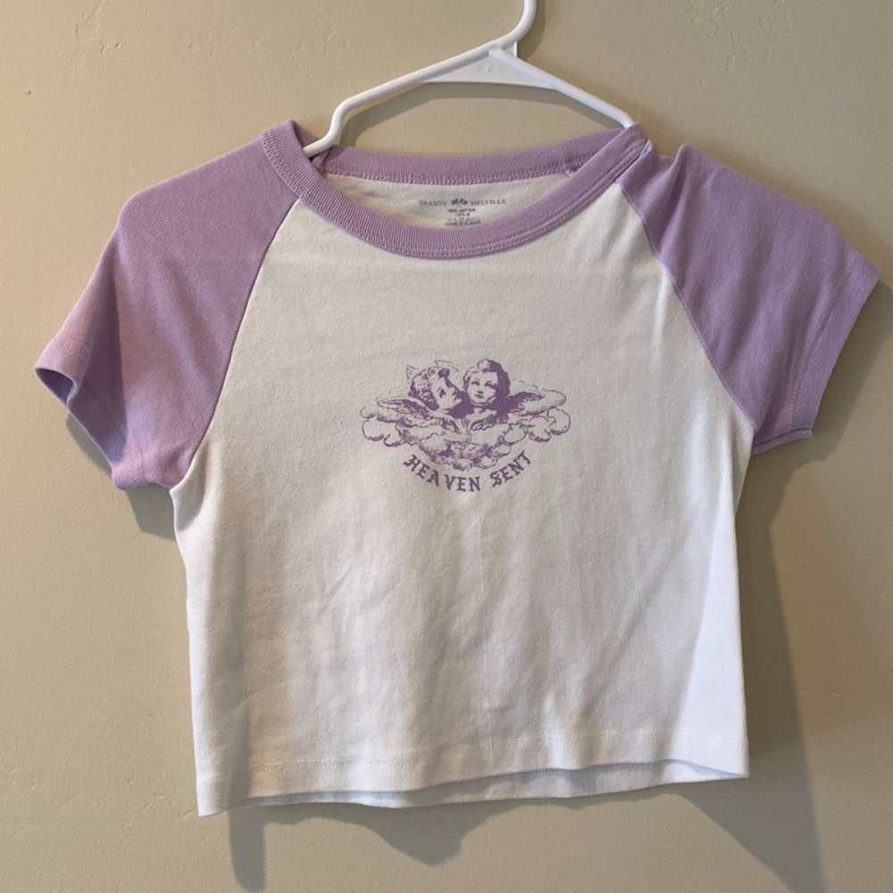 Brandy Melville Purple Angel Tee